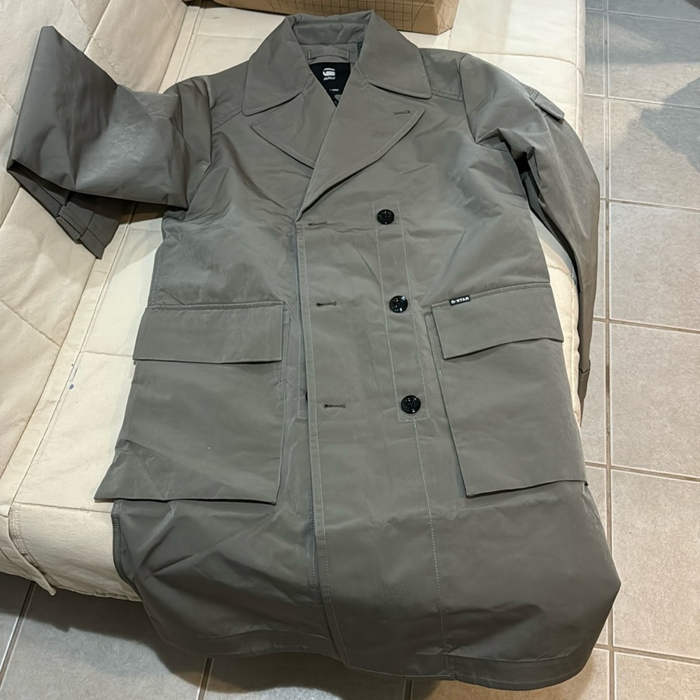 G-STAR Men's Dispatcher Cargo Pocket Trench Coat Size S